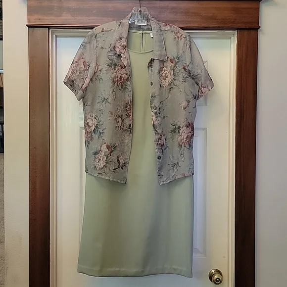 2 piece sage green dress Heavy Hearted Satin Maxi Dress